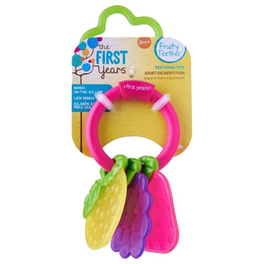 First Years Fruity Pink Ring Toddler Teether For 3M+  New Sealed ( ADD-ON ONLY )